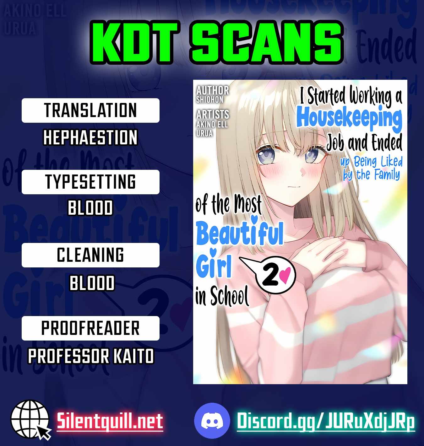 Kaji Daikou no Arubaito wo Hajimetara Gakuen Ichi no Bishoujo no Kazoku ni Kiniirarechaimashita. Chapter 14-eng-li - Page 0