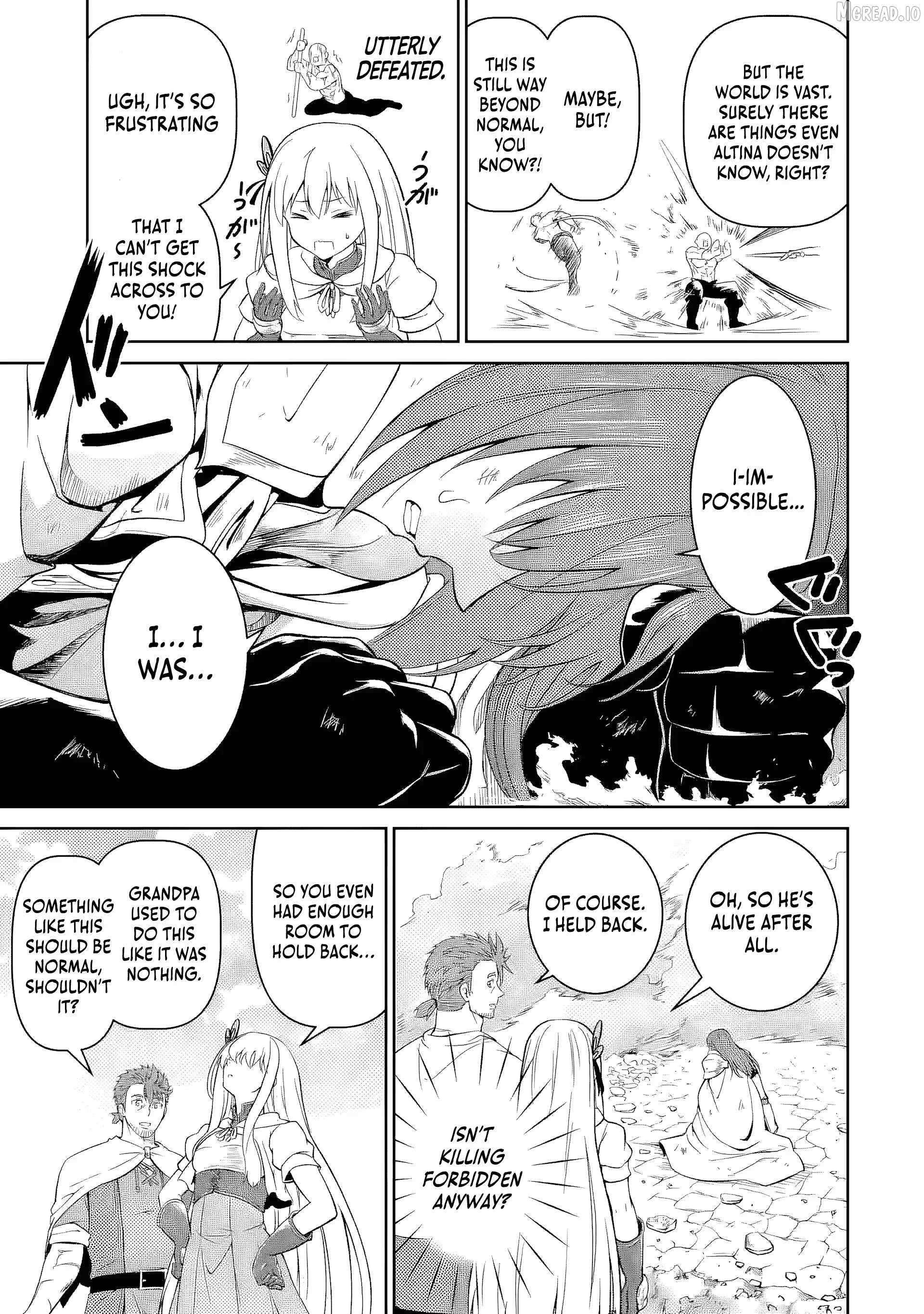 Ossan Boukensha no Okureta Eiyuu-tan - Kansha no Suburi o 1 nichi 1 man Kaishite itara, Kensei ga Deshi-iri Shigan ni Yatte Kita Chapter 6-eng-li - Page 37