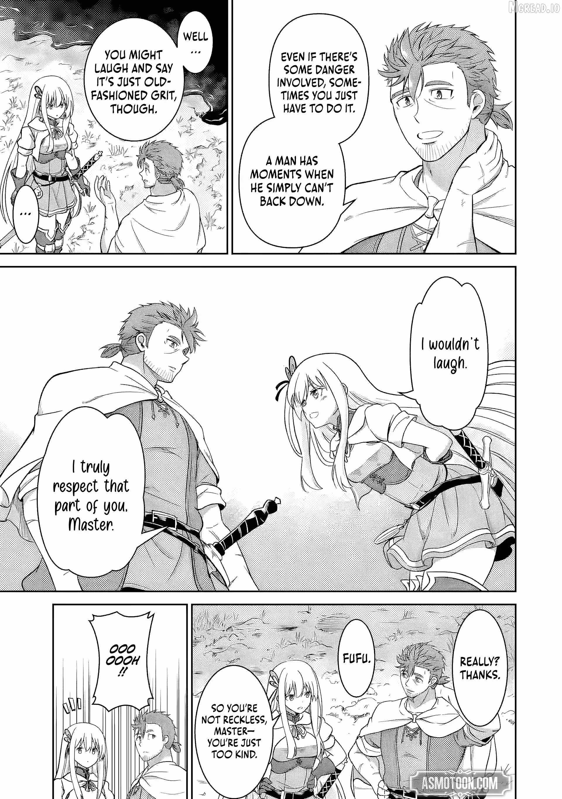 Ossan Boukensha no Okureta Eiyuu-tan - Kansha no Suburi o 1 nichi 1 man Kaishite itara, Kensei ga Deshi-iri Shigan ni Yatte Kita Chapter 5-eng-li - Page 36