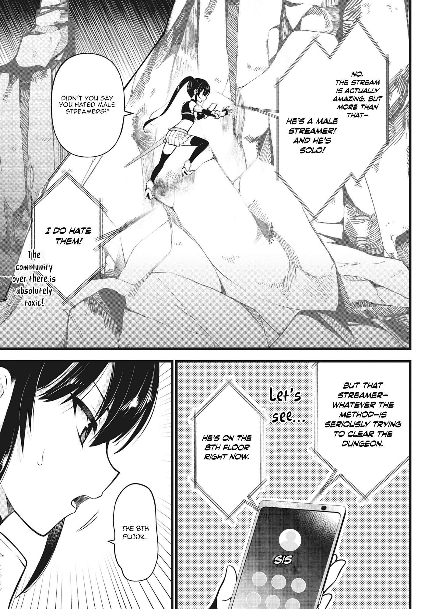 The Belly-Punching Dungeon Streamer: Why I Fight Even in a World with a 1:100 Male-to-Female Ratio Chapter 2-eng-li - Page 15