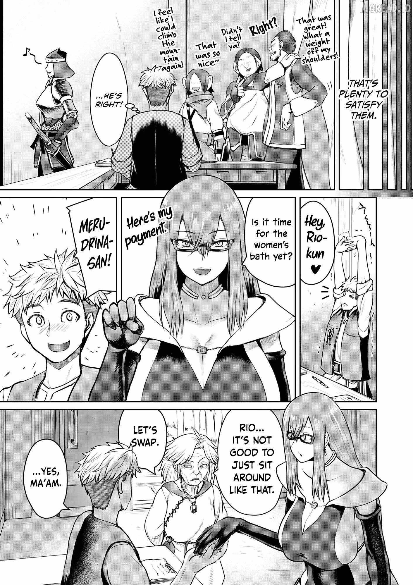 Henkyou no Ofuroya-san, Harem ni naru ~Yamaoku ni Arusabireta Onsen no Kounou ga Chiutosugite Onna Bouken-sha ni Daininkina Ken~ Chapter 9-eng-li - Page 3
