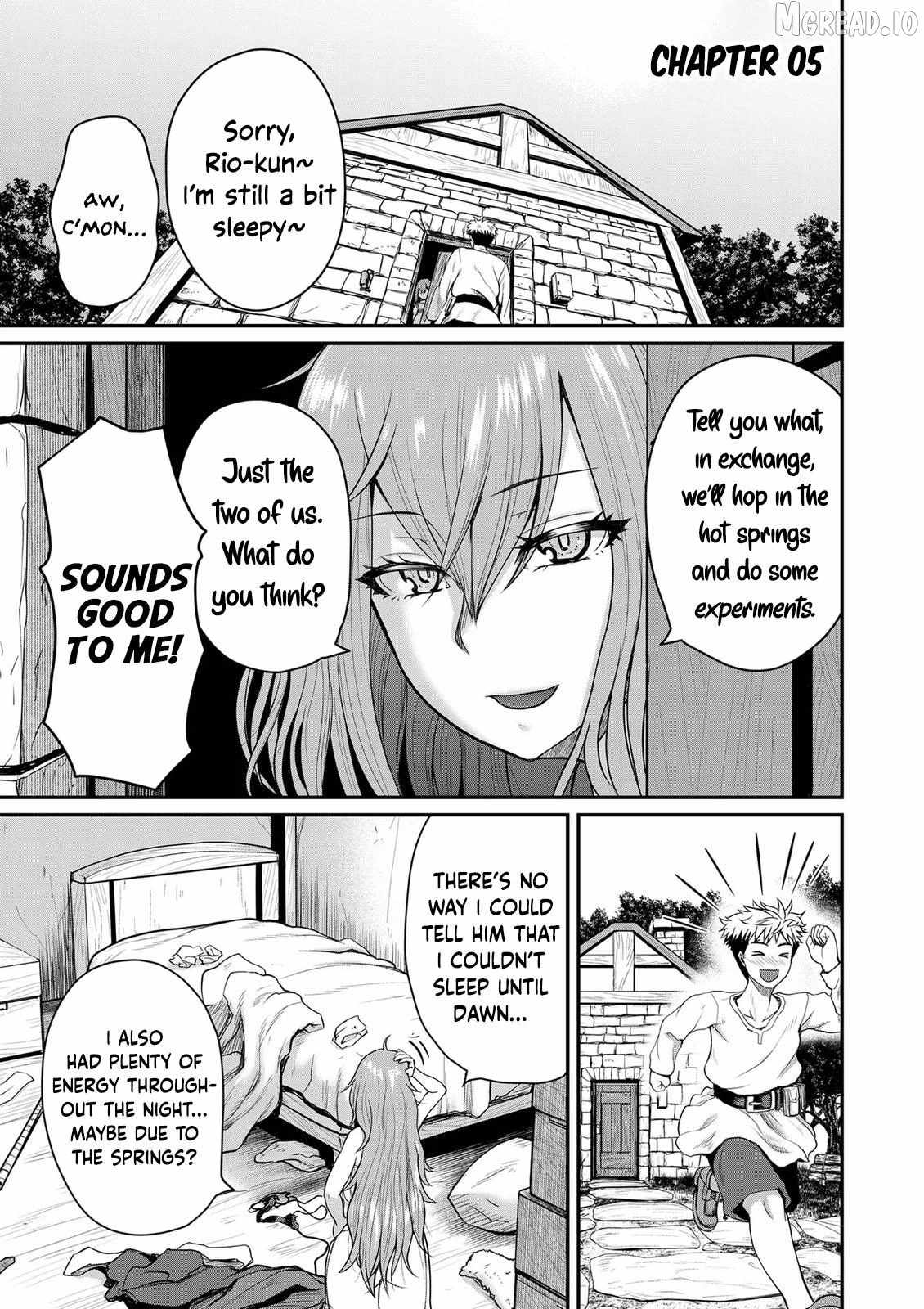 Henkyou no Ofuroya-san, Harem ni naru ~Yamaoku ni Arusabireta Onsen no Kounou ga Chiutosugite Onna Bouken-sha ni Daininkina Ken~ Chapter 5-eng-li - Page 1