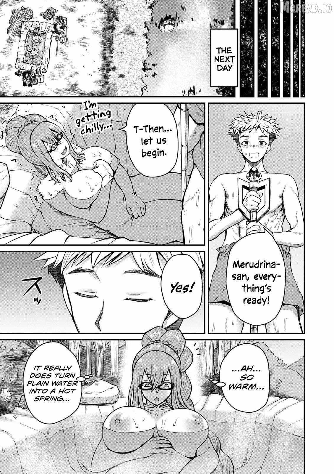 Henkyou no Ofuroya-san, Harem ni naru ~Yamaoku ni Arusabireta Onsen no Kounou ga Chiutosugite Onna Bouken-sha ni Daininkina Ken~ Chapter 4-eng-li - Page 15