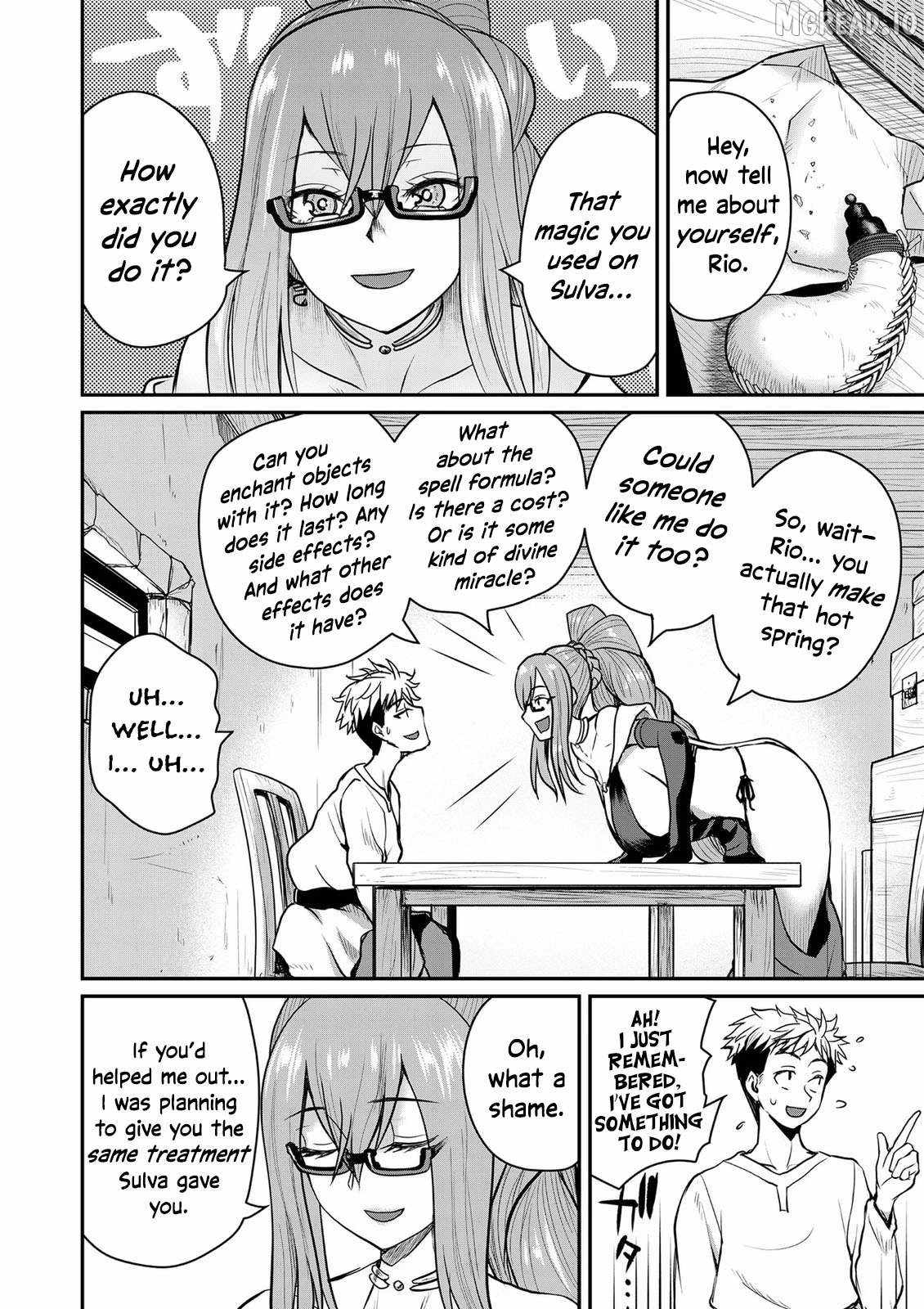 Henkyou no Ofuroya-san, Harem ni naru ~Yamaoku ni Arusabireta Onsen no Kounou ga Chiutosugite Onna Bouken-sha ni Daininkina Ken~ Chapter 4-eng-li - Page 6