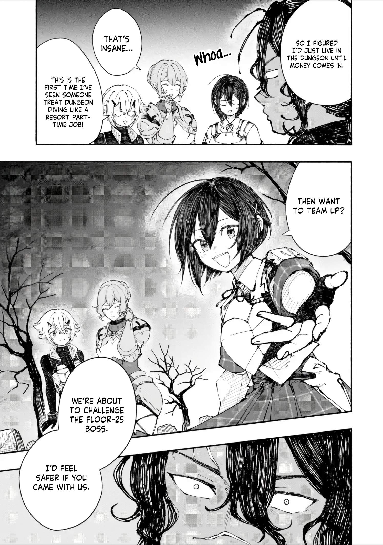 Dungeon ni Tojikomerarete 25-nen. Kyuushutsu sareta Toki ni wa Rippa na Fushinsha ni Natteita Chapter 6-2-eng-li - Page 7
